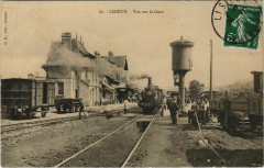 Lisieux Vue sur la Gare Locomotive à Lisieux