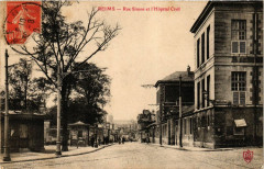 Reims - Rue Simon et l'Hopital Civil à Reims