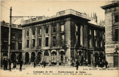 Campagne de 1914 Bombardement de Reims Pate de Maisons incendiées à Reims