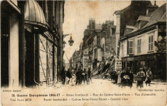 Guerre Européenne 1914-17 Reims bombarde Rue du Cadran Saint-Pierre à Reims