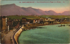 St Jean de Luz vue d'ensemble de la Plage France