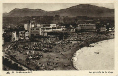 St Jean de Luz vue generale de la Plage France