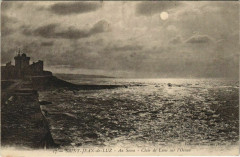 St Jean de Luz Au Socoa, Clair de Lune sur l'Ocean France