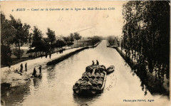 Agen - Canal sur la Garonne et sur la logne du Midi-Bordeaux-Cette à Agen