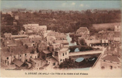 Segre La Ville et la riviere a vol d'oiseau -
													49 Maine et Loire
												