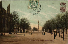 Nantes - Les Cours et la Colonne Louis Xvi à Nantes
