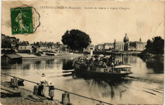 Chateau Gontier-Arrivée du bateau a vapeur d'Angers -
													53 Mayenne
												