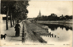 Laval-Les Bords de la Mayenne et le Quai d'Avesniéres à Mayenne