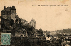 Uzerche - Vue générale et Vallée de la Vezere à Uzerche