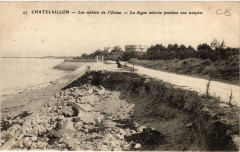 Chatellaillon La digue enlevée pendant une Tempete