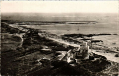 Ile de Ré. Le Sémaphore et la Cote vus de Phare des Baleines.