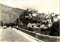 Corse Corte - Vue générale depuis le pont à Corte