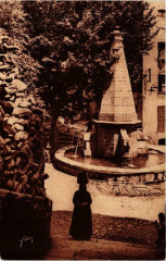 Corse Corte - Fontaine des Quatre Canons à Corte