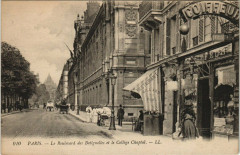 Paris (8e) Le Boulevard des Batignolles. College Chaptal à Paris 8e