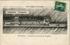 Carte postale ancienne Metroplitain de Paris Souterrain Construit au moyen du bouclier
                                                                     à Paris
                                