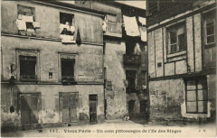 Carte postale ancienne Un coin pittoresque de l'Ile des Singes
                                                                     à Paris 13e
                                