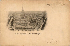 Paris Expo 1900 A vol d'oiseau La Tour Eiffel