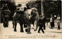 Jardin Zoologique d'Acclimatation de Paris - Promenade sur les Eléphants à Neuilly-sur-Seine