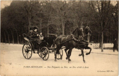 Paris-Mondain - Nos Elégantes au Bois, un Duc attelé à deux à Paris 16e