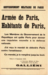 Carte postale ancienne Paris Gouvernement Militaire de Paris Armée Habitanst
                                                                     à Paris 6e
                                