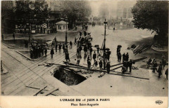 Paris Orage du 15 juin. Place Saint-Augustin