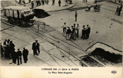 Paris Orage du 15 juin. Place Saint-Augustin