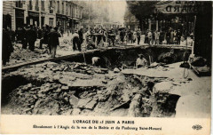 Paris Orage du 15 juin. Eboulement
