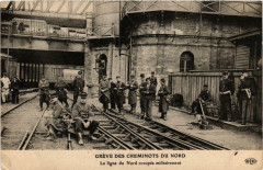 Paris greve des Cheminots du Nord Ligne du Nord occupée