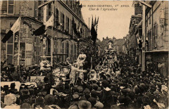 Paris Cavalcade Paris-Chartres 1906 Char de l'Agriculture
