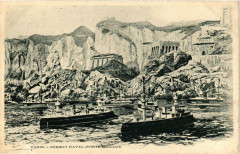 Carte postale ancienne Combat naval (Porte Maillot)
                                                                     à Paris 17e
                                