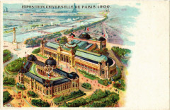 Paris Expo 1900 Vue des Deux Palais des Champs-Elysées