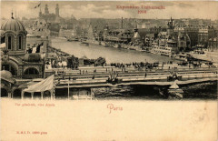 Paris Expo 1900 vue générale rive droite