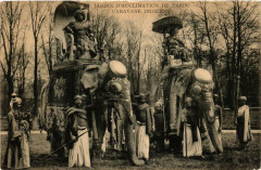 Carte postale ancienne Jardin d'Acclimatation de Paris - Caravane Indienne
                                                                     à Paris 16e
                                