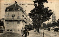 La Bourboule Hotel de Russie Le Boulevard et l'Eglise à La Bourboule
