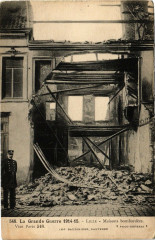 La Grande Guerre 1914-15 - Lille - Maisons bombardées à Erre