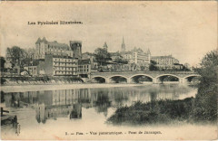 Pau vue panoramique ,Pont de Jurancon France à Pau