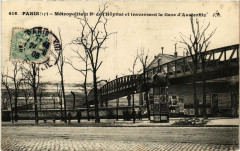 Métropolitain Boulevard de l'Hôpital et traversant la Gare d'Austerlitz à Paris 5e