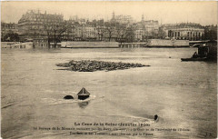 Paris 1e Le Barrage de la Monnaie recouvert par les eaux