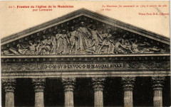Paris 8e Fronton de l'Eglise de La Madeleine à Paris 8e