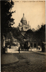 Carte postale ancienne Paris 18e L'Eglise du Sacre-Coeur. Le Funiculaire
                                                                     à Paris
                                