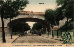 Rue des Pyrénées - Pont reliant les rues Stendhal et Ramus -
																					75020 Paris 20e
																			
