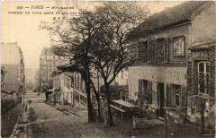 Carte postale ancienne Montmartre - Cabaret du Lapin Agile et Rue des Saules
                                                                     à Paris 18e
                                
