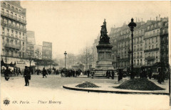 Carte postale ancienne Place Moncey
                                                                     à Paris 17e
                                