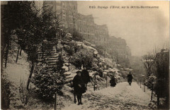 Carte postale ancienne Montmartre - Paysage d'hiver sur la Butte
                                                                     à Paris 18e
                                