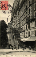 Carte postale ancienne Montmartre, l'Escalier Muller
                                                                     à Paris 18e
                                