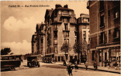 Carte postale ancienne Rue Frédéric-Schneider
                                                                     à Paris 18e
                                