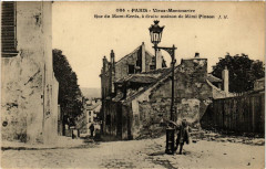 Carte postale ancienne Vieux-Montmartre - Rue du Mont-Cenis - à droite maison de Mimi Pinson
                                                                     à Paris 18e
                                