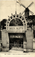 Carte postale ancienne Entrée du Moulin de la Galette
                                                                     à Paris 18e
                                