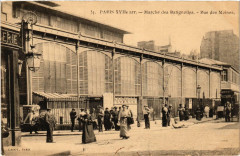 Carte postale ancienne Marché des Batignolles - Rue des Moines
                                                                     à Paris 17e
                                