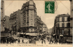 Carte postale ancienne L'Angle de la Rue Ramey et de la Rue Custine
                                                                     à Paris 18e
                                